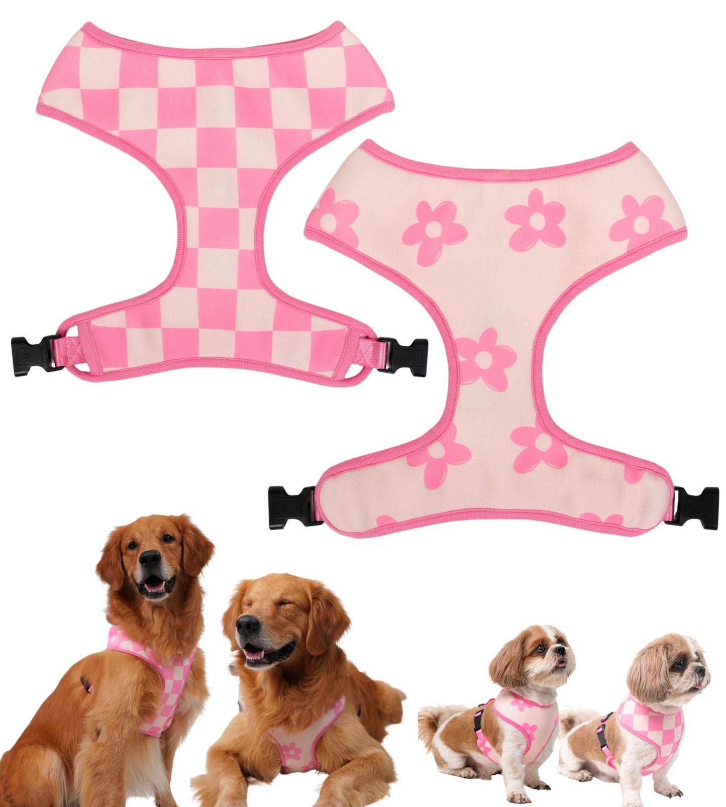 Wag & Wilder Reversible Dog Harness - Pink