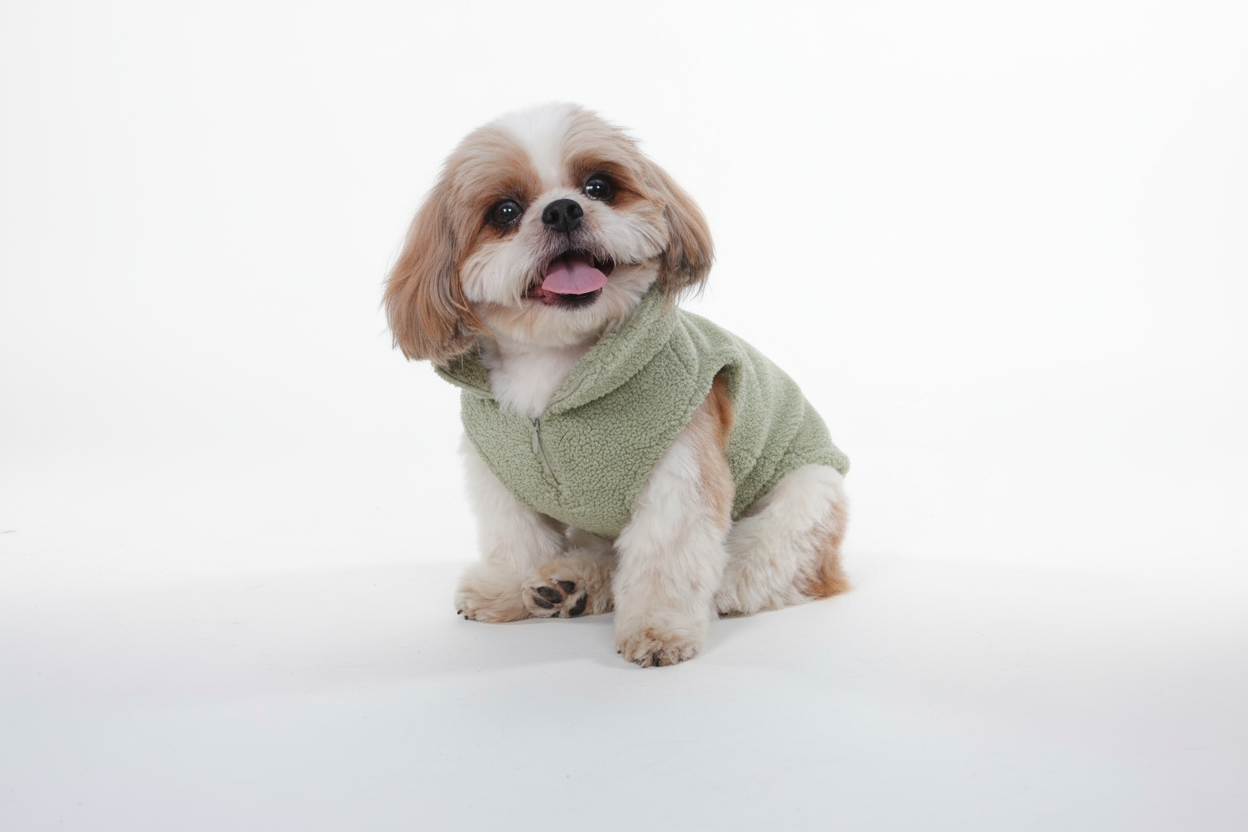 Wag & Wilder Dog Sherpa Sweater- Mint Green