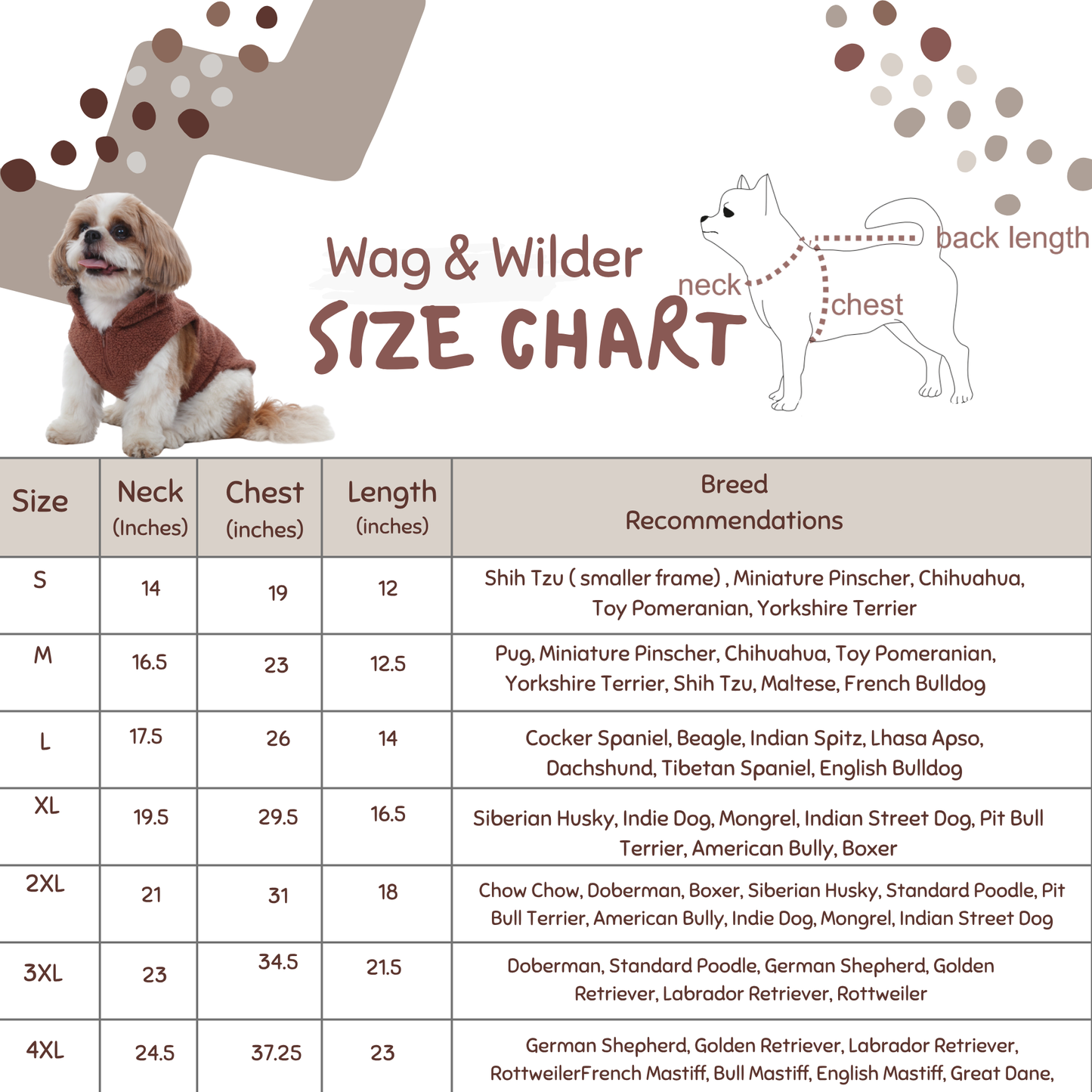 Wag & Wilder Dog Sherpa Sweater- Mocha Brown