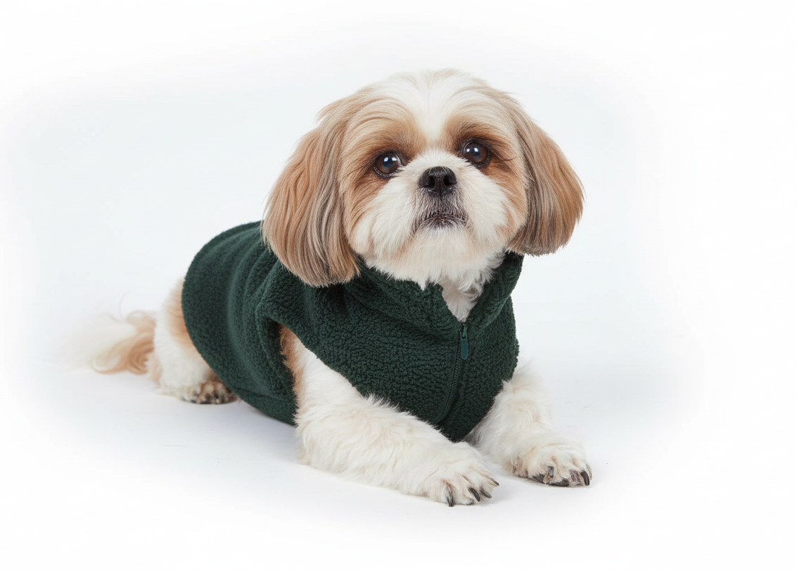 Wag & Wilder Dog Sherpa Sweater- Bottle Green