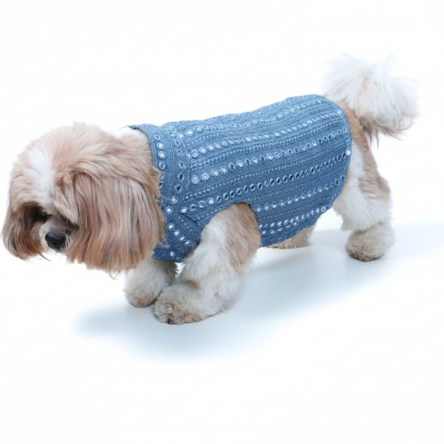 Wag & Wilder Cotton Dog Kurta with Mirror Work