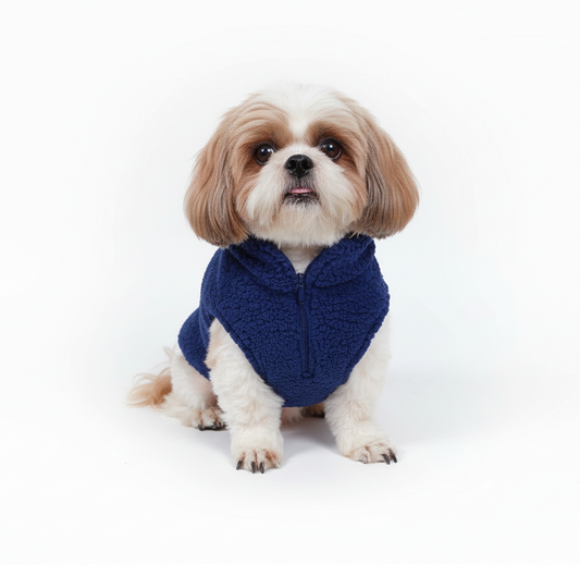 Wag & Wilder Dog Sherpa Sweater- Royal Blue