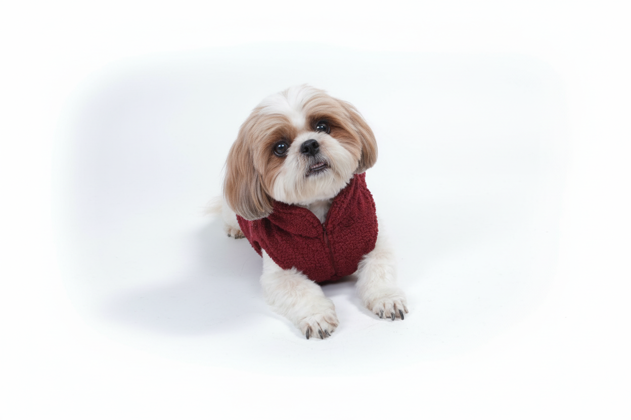 Wag & Wilder Dog Sherpa Sweater- Wine Red