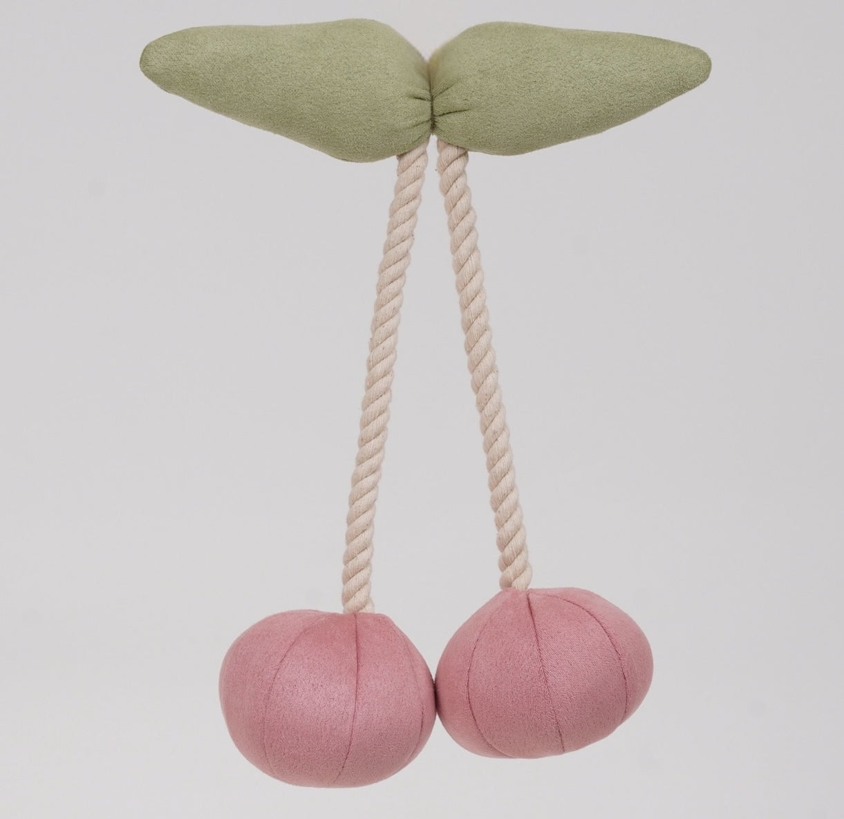 Wag & Wilder Cherry Plush Rope Squeaky Toy