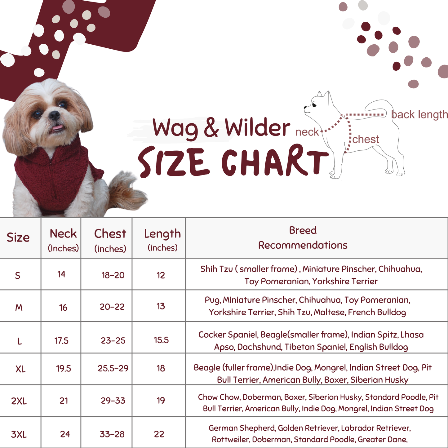 Wag & Wilder Dog Sherpa Sweater- Wine Red