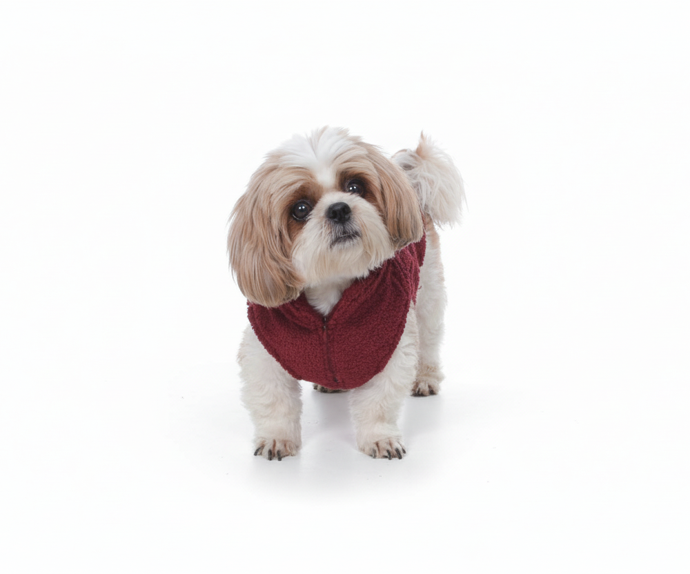 Wag & Wilder Dog Sherpa Sweater- Wine Red