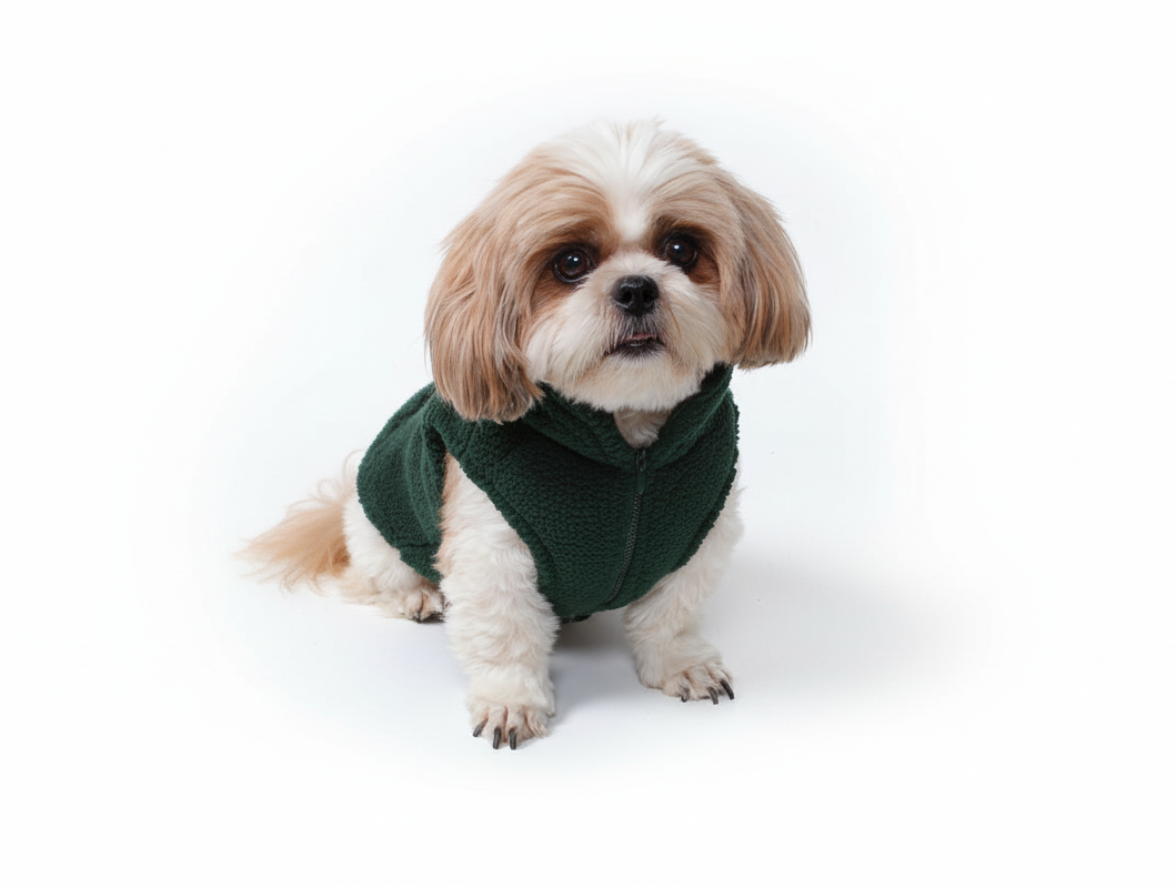 Wag & Wilder Dog Sherpa Sweater- Bottle Green